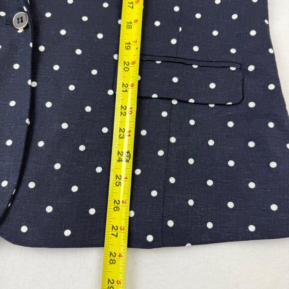 Liz Claiborne Women's Linen Blend Navy/White Dot Blazer Size 18 Notch Lapel NWT - Picture 12 of 12